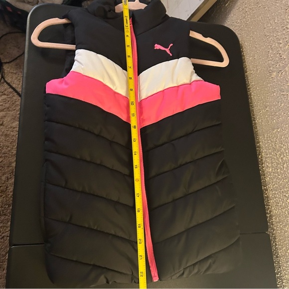 Puma Puffer Vest Girls Size S 7/8 Full Zip Winter Layering Y2K School - Picture 6 of 7